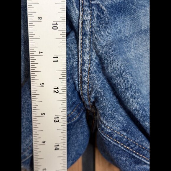 Rag & Bone Jean Shorts 32 Blue Cut Off High Rise Fray 5 Pocket Denim Button Fly - Picture 4 of 10